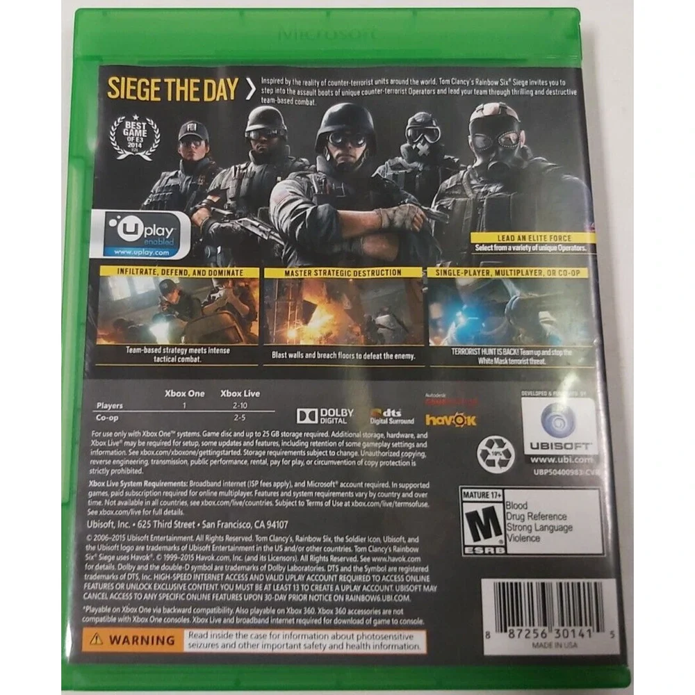 Xbox One Game Bundle: Call of Duty WW2 & Tom Clancy’s Rainbow Six Siege Lot